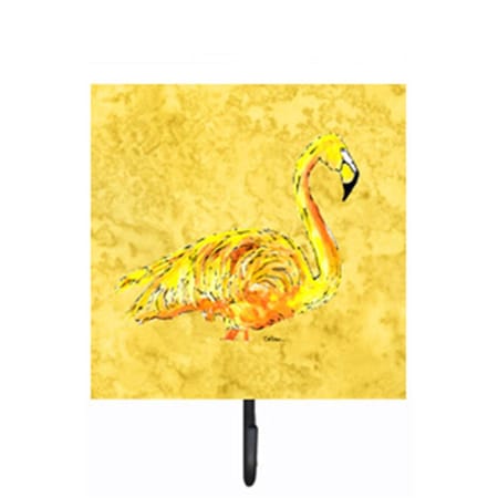 Jensendistributionservices Flamingo on Yellow Leash Or Key Holder MI1710918